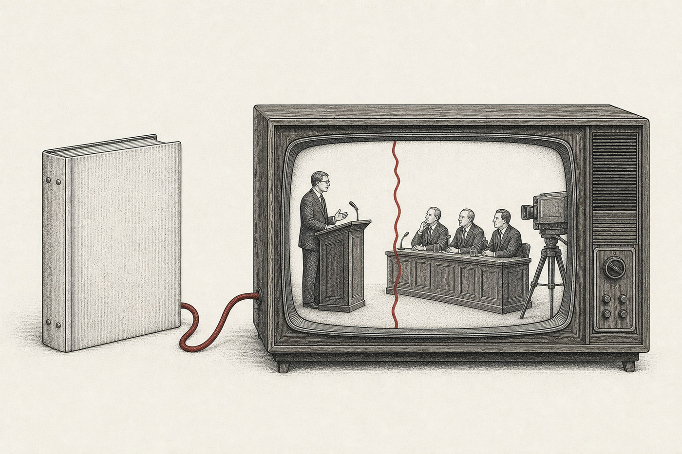 The Lighthill report connected to a televised debate between Lighthill and three AI researchers.